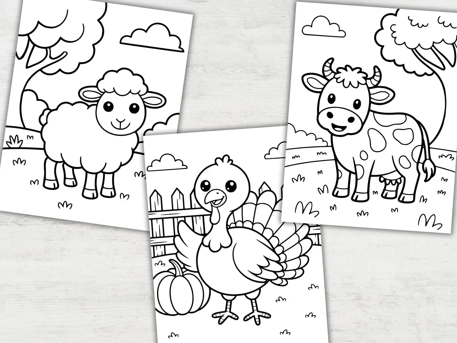 Farm Animal Coloring Pages for Kids (30 Printable PDF Pages) StoryPop Printables