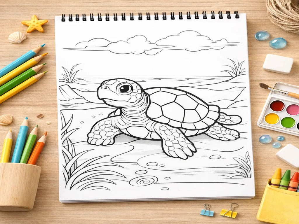 100 Ocean Coloring Pages for Kids (Printable PDF Bundle) StoryPop Printables