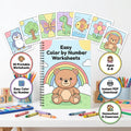 30 Pages Easy Color by Number Worksheets for Little Learners