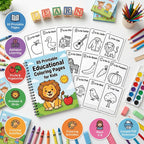 85 Printable Educational Coloring Pages for Kids - Alphabet, Fruits, Vegetables & Animals