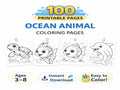 100 Ocean Coloring Pages for Kids (Printable PDF Bundle) StoryPop Printables