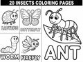 20 Insects Coloring Pages for Kids (Printable PDF – Bugs & Nature Theme) StoryPop Printables