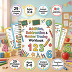 29 Pages Kids Math Practice Bundle - Addition, Subtraction & More
