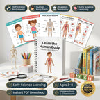 29 Pages Learn the Human Body - Printable Anatomy Busy Book
