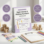 30 Pages Alphabet & Number Learning Bundle