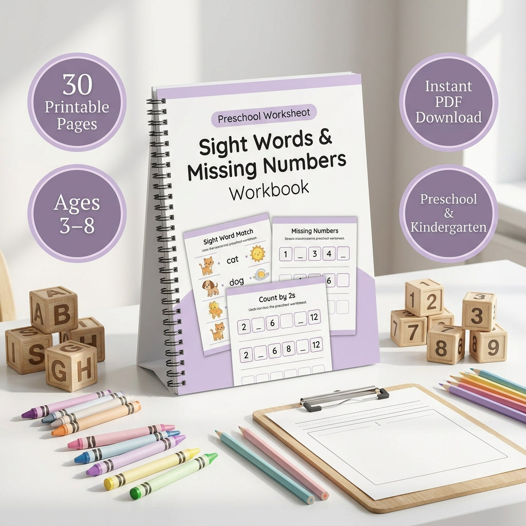 30 Pages Alphabet & Number Learning Bundle