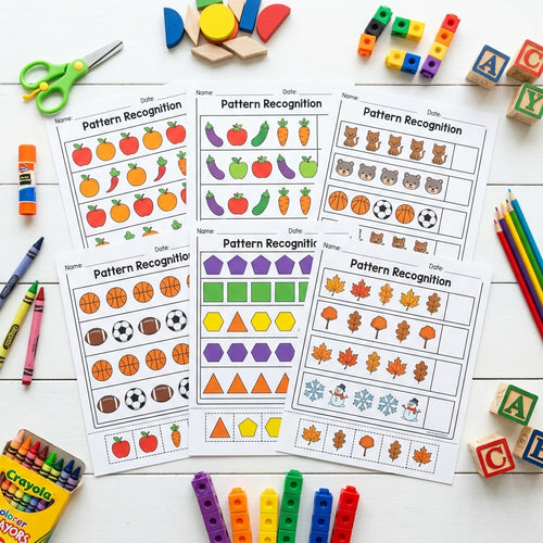 50 Pages Pattern Recognition Workbook - Preschool & Kindergarten Activities