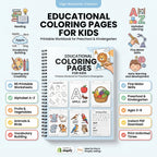 85 Printable Educational Coloring Pages for Kids - Alphabet, Fruits, Vegetables & Animals