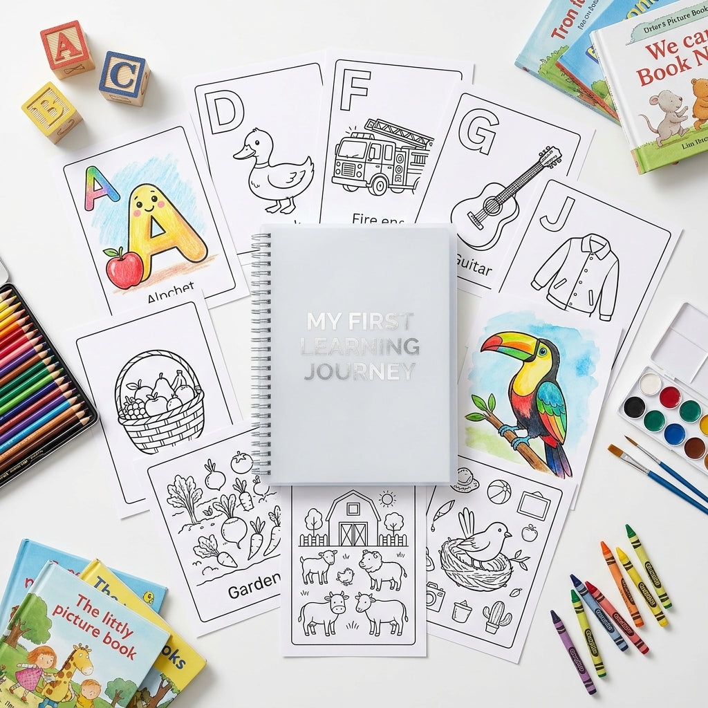85 Printable Educational Coloring Pages for Kids - Alphabet, Fruits, Vegetables & Animals