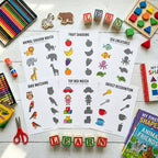 50 Pages Shadow Matching Worksheets for Kids Ages 3–8