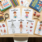 29 Pages Learn the Human Body - Printable Anatomy Busy Book