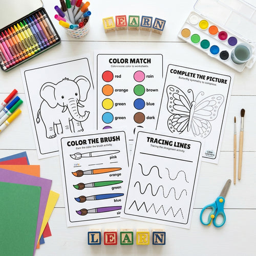30 Fun Coloring Worksheets - Animals, Symmetry & More