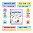 30 Pages Alphabet & Number Learning Bundle