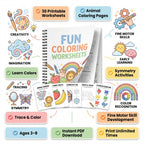 30 Fun Coloring Worksheets - Animals, Symmetry & More