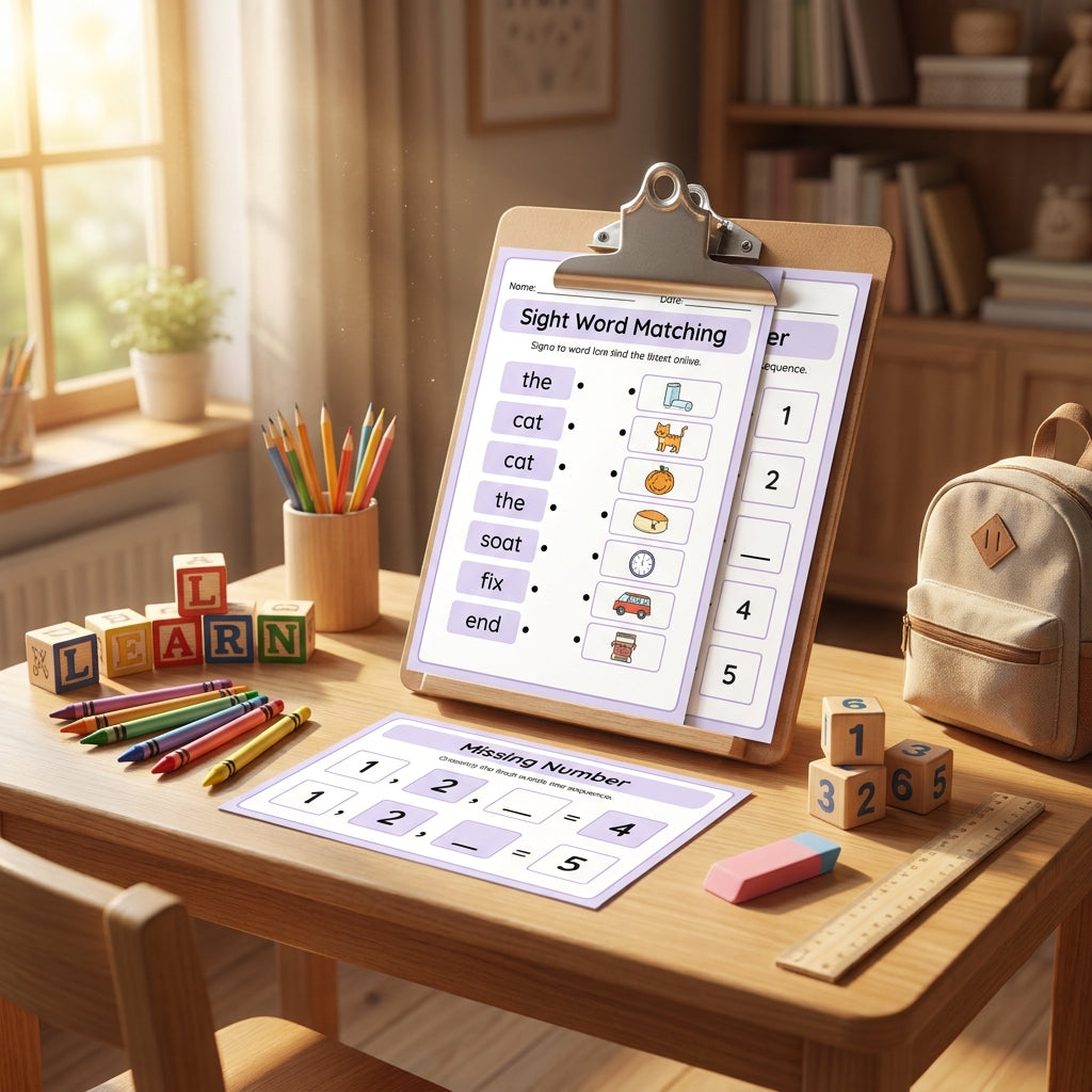 30 Pages Alphabet & Number Learning Bundle