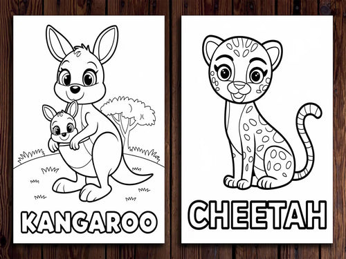 20 Wild Animals Coloring Pages for Kids (Printable PDF Bundle) StoryPop Printables