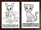 20 Wild Animals Coloring Pages for Kids (Printable PDF Bundle) StoryPop Printables