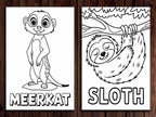 20 Wild Animals Coloring Pages for Kids (Printable PDF Bundle) StoryPop Printables