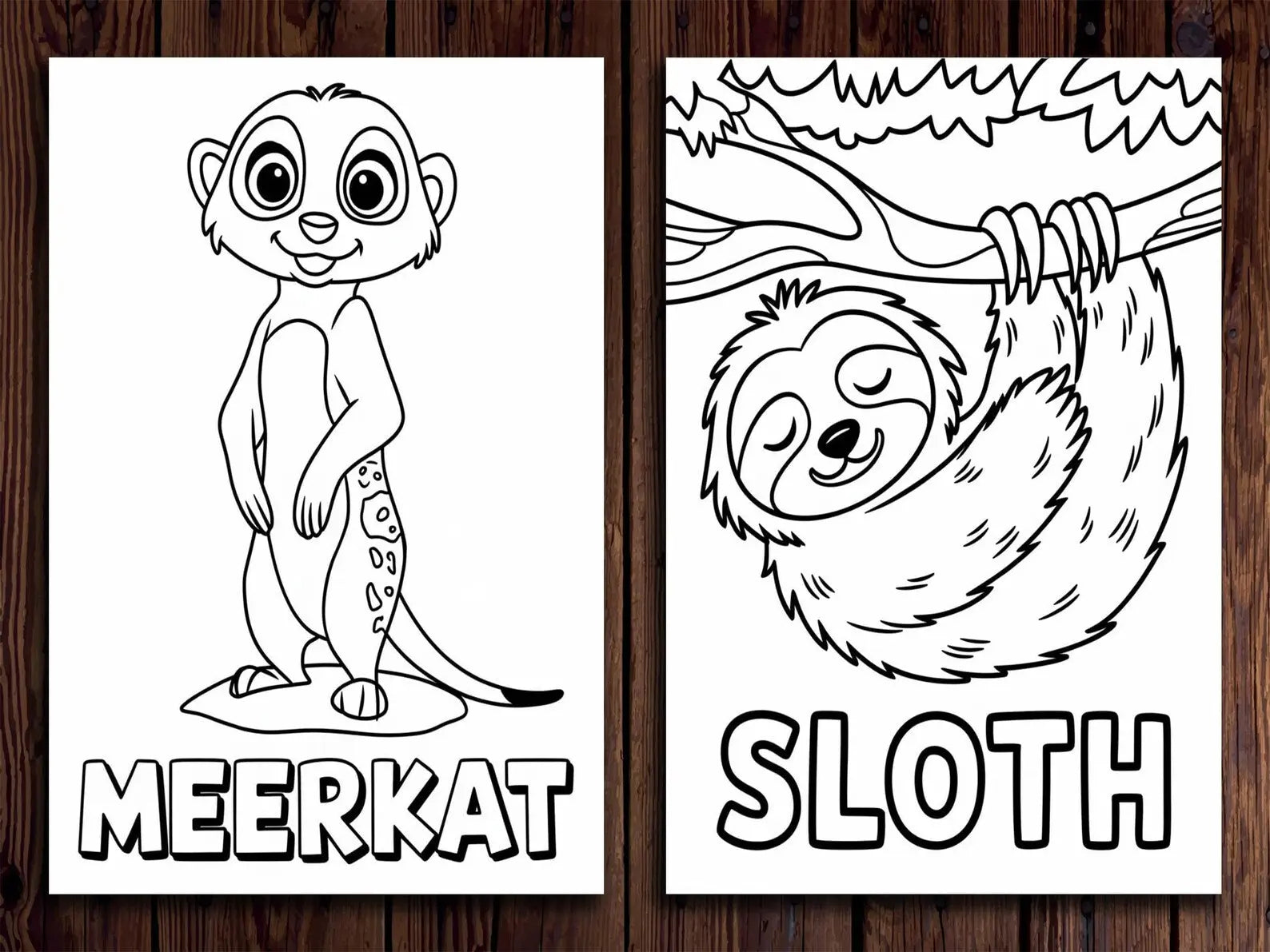 20 Wild Animals Coloring Pages for Kids (Printable PDF Bundle) StoryPop Printables