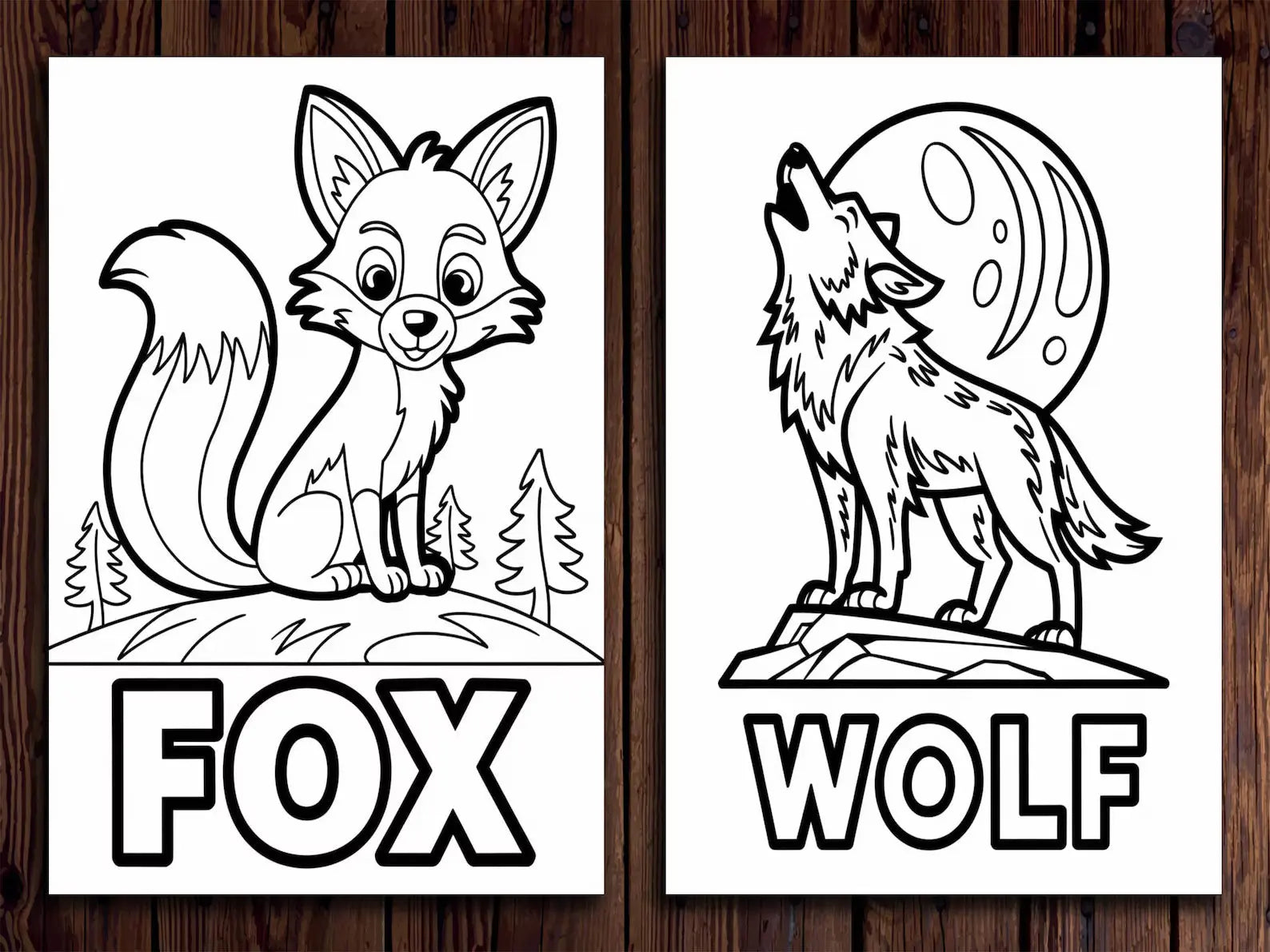 20 Wild Animals Coloring Pages for Kids (Printable PDF Bundle) StoryPop Printables