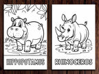 20 Wild Animals Coloring Pages for Kids (Printable PDF Bundle) StoryPop Printables