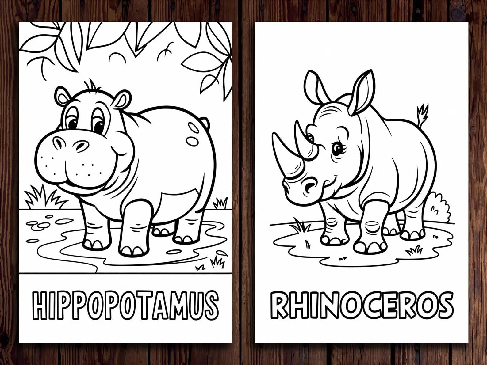 20 Wild Animals Coloring Pages for Kids (Printable PDF Bundle) StoryPop Printables